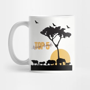 Top 5 African Animals Mug